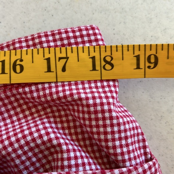 Rafaela Women’s Red Checked Pants Slacks Spring Elastic Waist Sides Size 20W - Picture 4 of 10